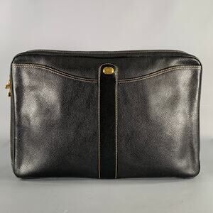 DUNHILL Black Gold Crackled Leather Bags